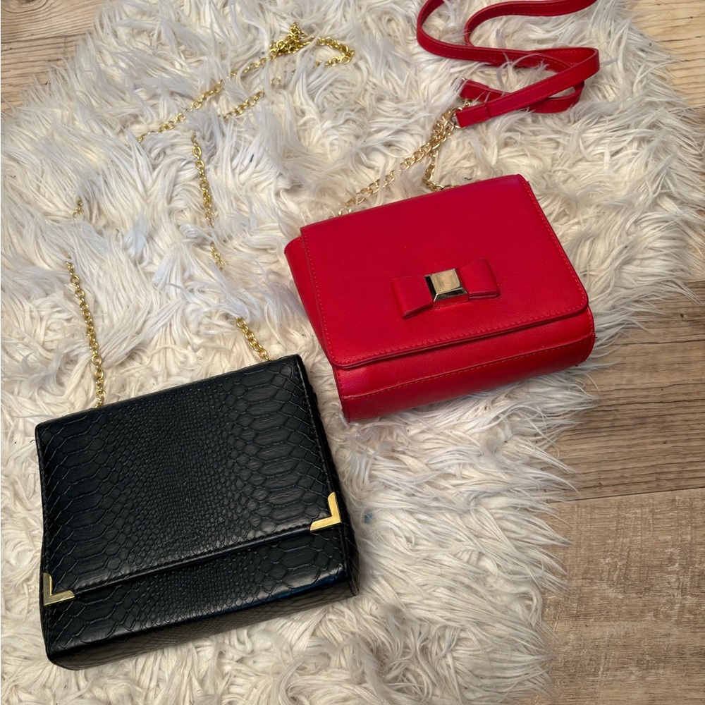 Elegant Black and Red Women's Bags